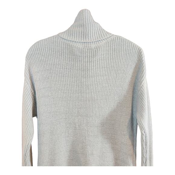 Halogen Oversized Drop Shoulder Ribbed Knit Turtleneck Sweater Women's XS NWT - Picture 4 of 5